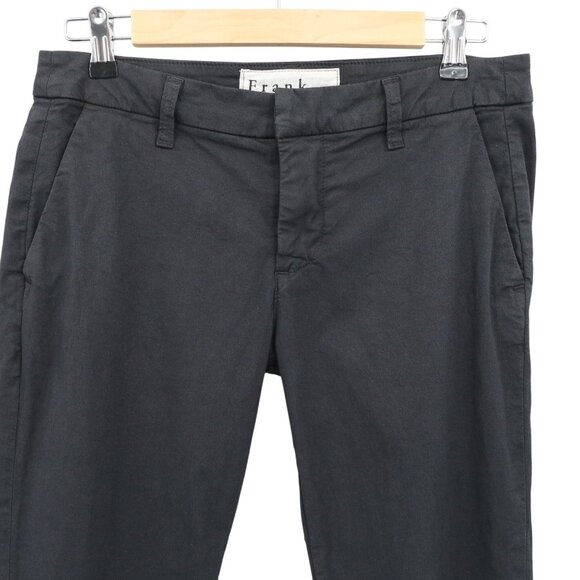 Frank & Eileen Wicklow Italian Twill Crop Pant Washed Black 4 - Picture 3 of 6